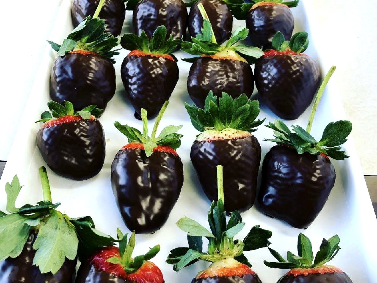 Fresh chocolate covered strawberries from Four Seasons Ice Cream Elmwood Park NJ